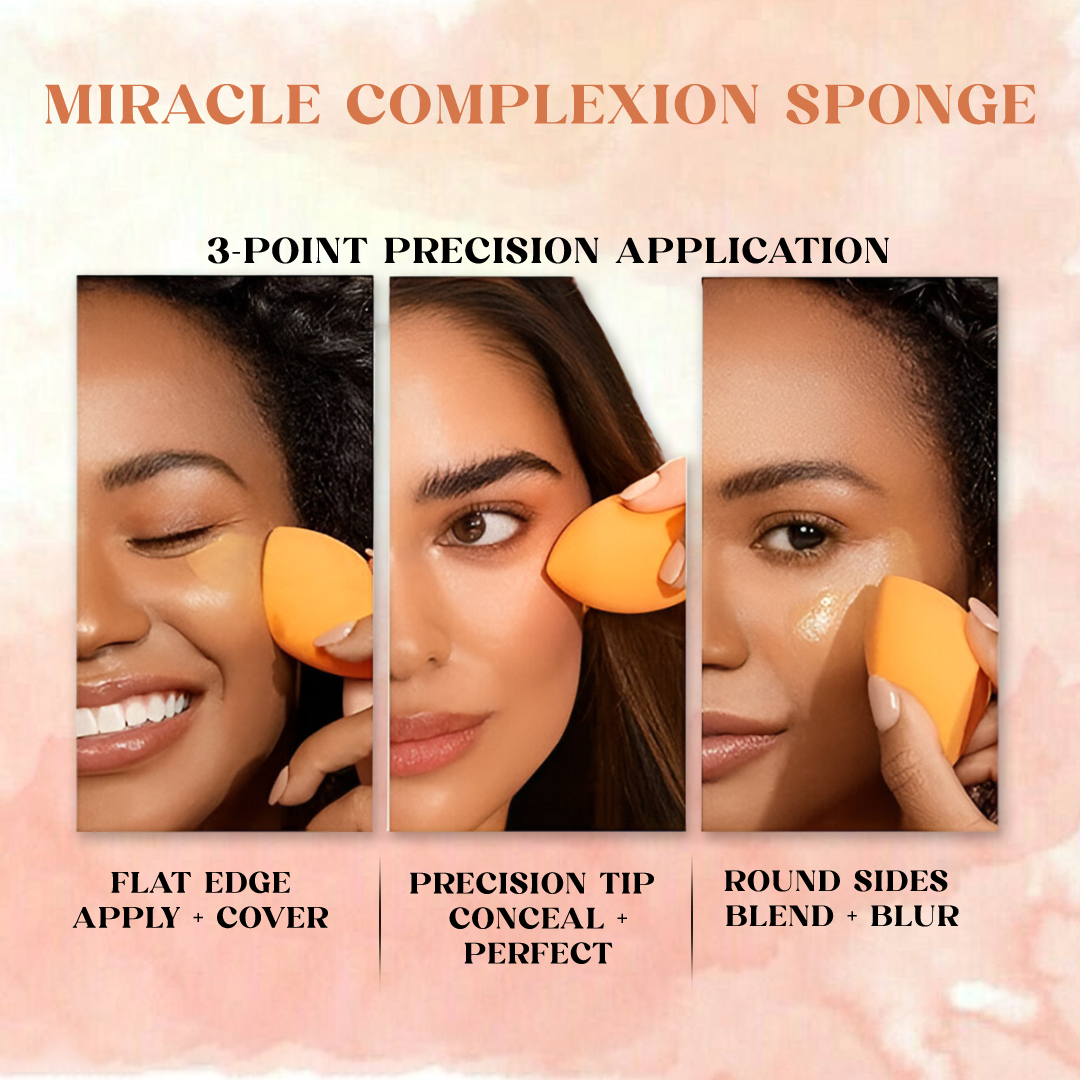 Perfect Powder Duo- Spotless Puff chocolate & Miracle Orange Beauty blender