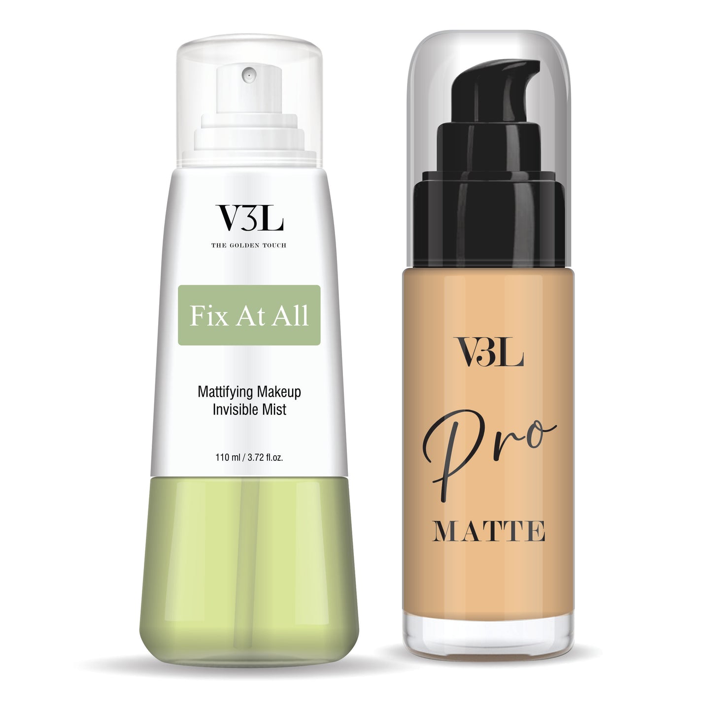 Flawless Finish Combo- Pro matte Foundation (pic your shade) & Fix at all