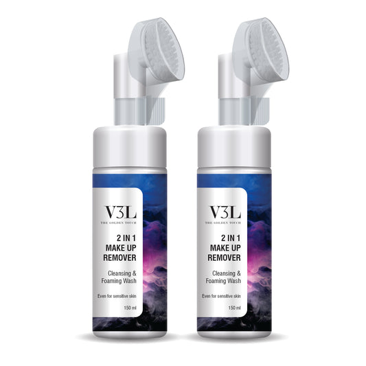 2-in-1 Make-up Remover Cleansing and Foaming face wash- pack of 2 (150 ml each)