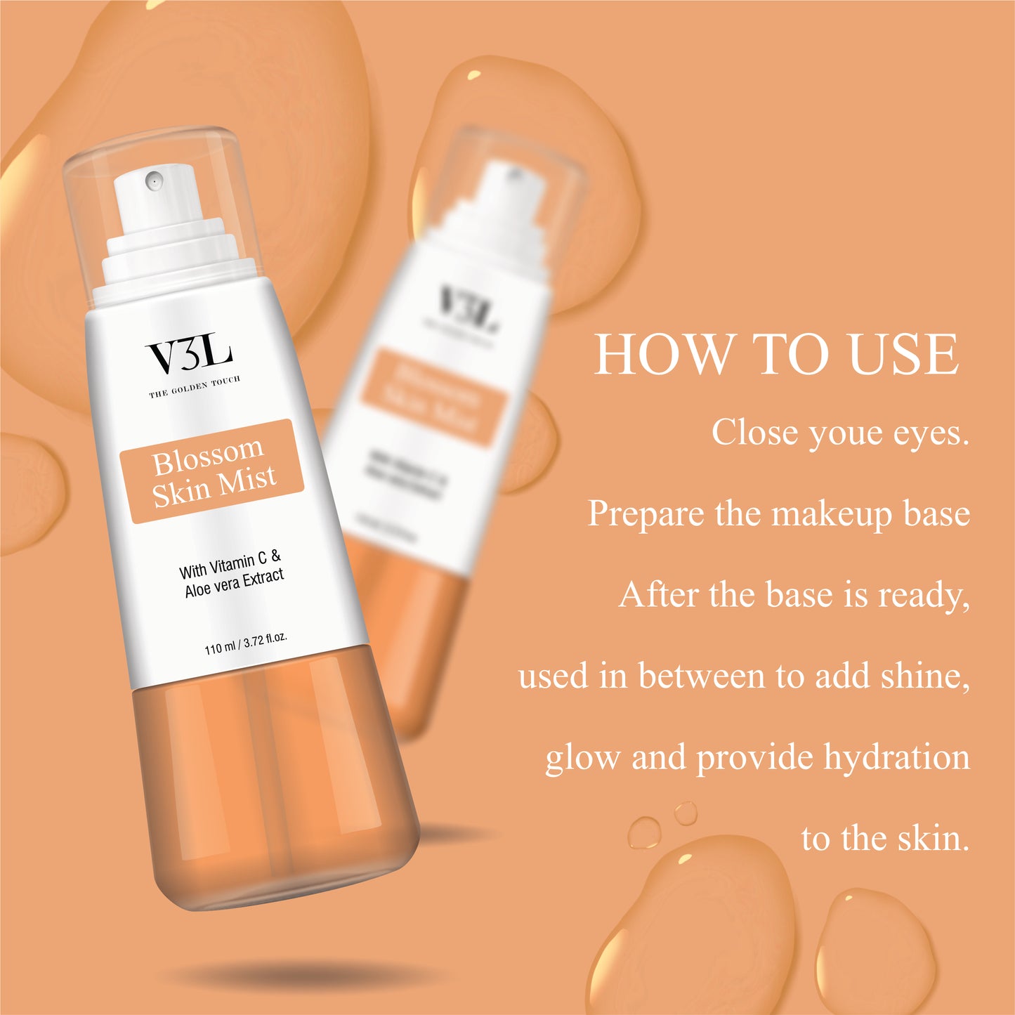 5% Glycolic acid Glow tonic & Blossom Skin Mist (110 ml each)