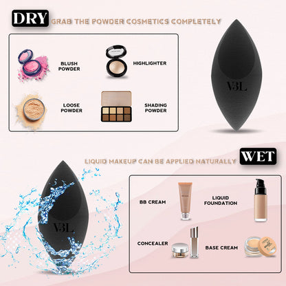 Flawless Finish Beauty Supports - Spotless Puff Chocolate and Big Black Beauty Blender