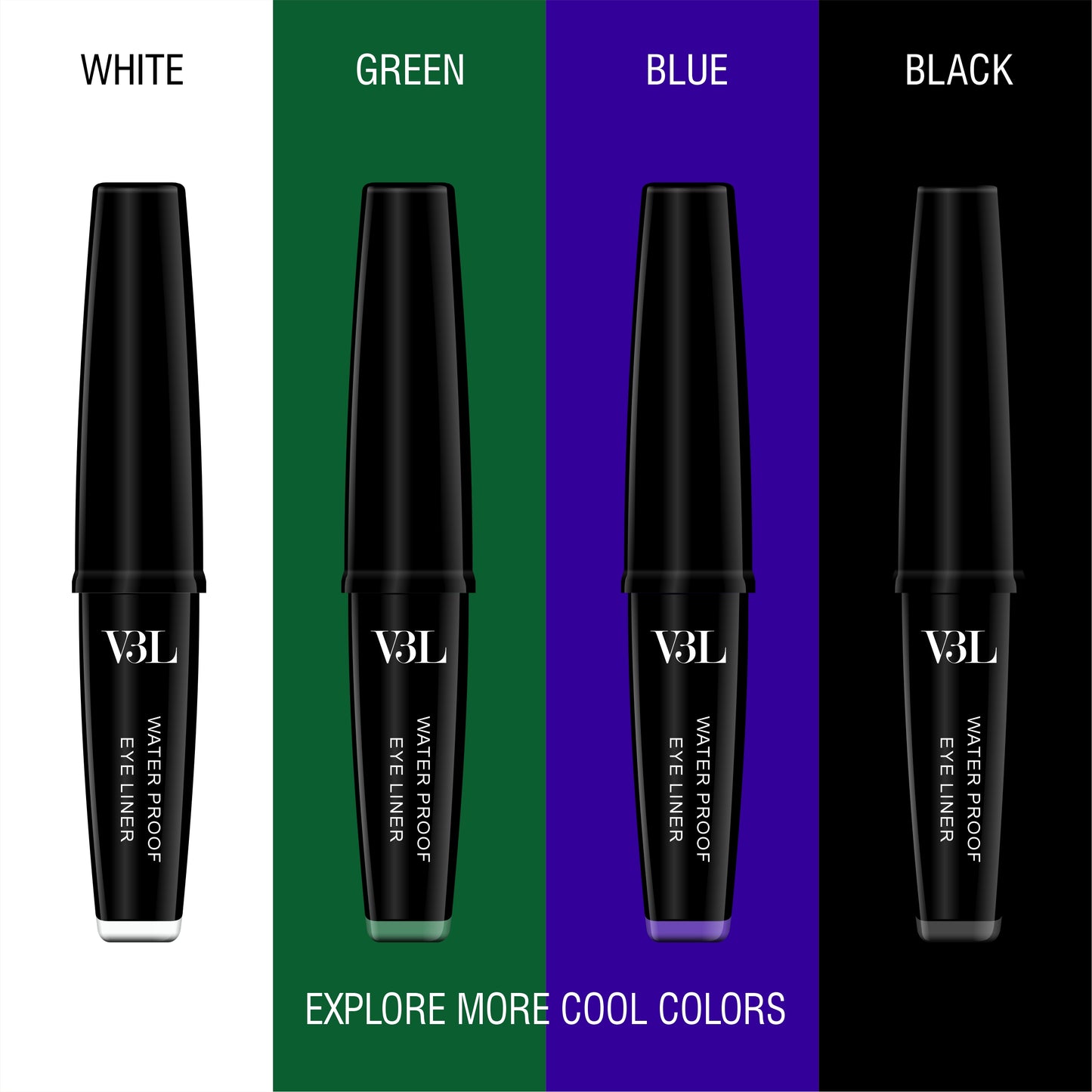 Pop & Define waterproof eyeliner collection - Ultimate eye defining kit (4- color set)