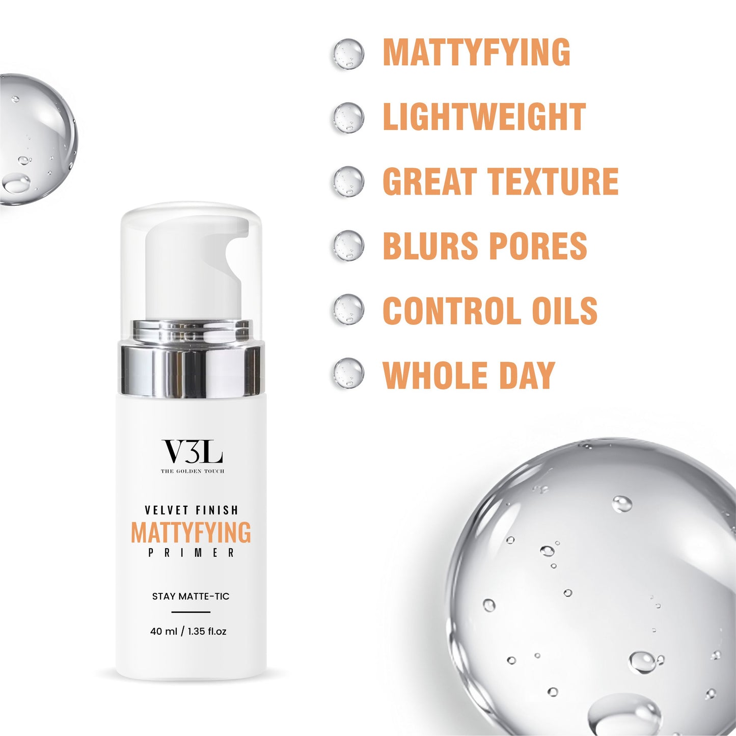 VELVET FINISH MATTYFYING PRIMER, 40ML