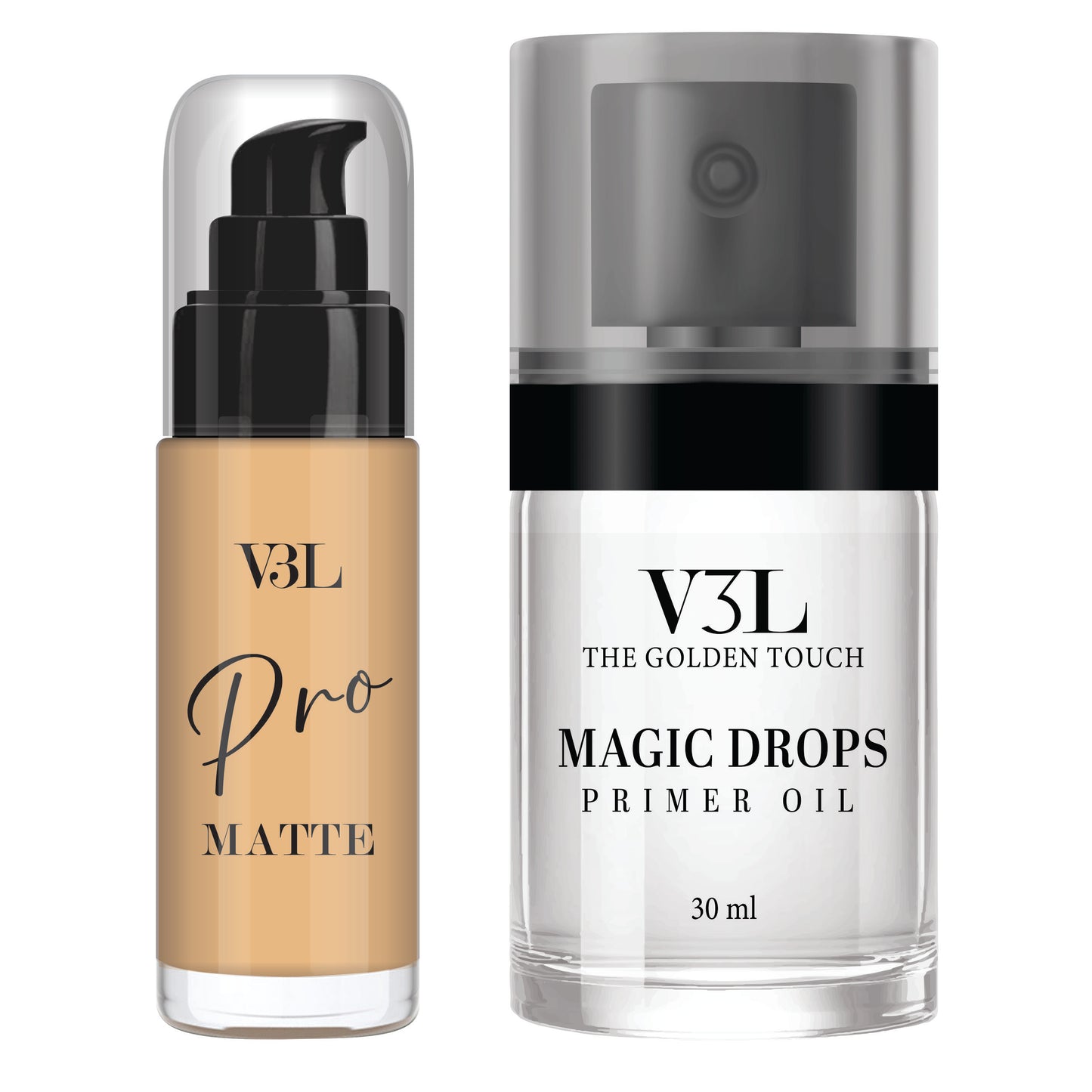 Flawless Finish combo- Pro Matte Foundation (pick your shade) & Magic Drops Primer oil