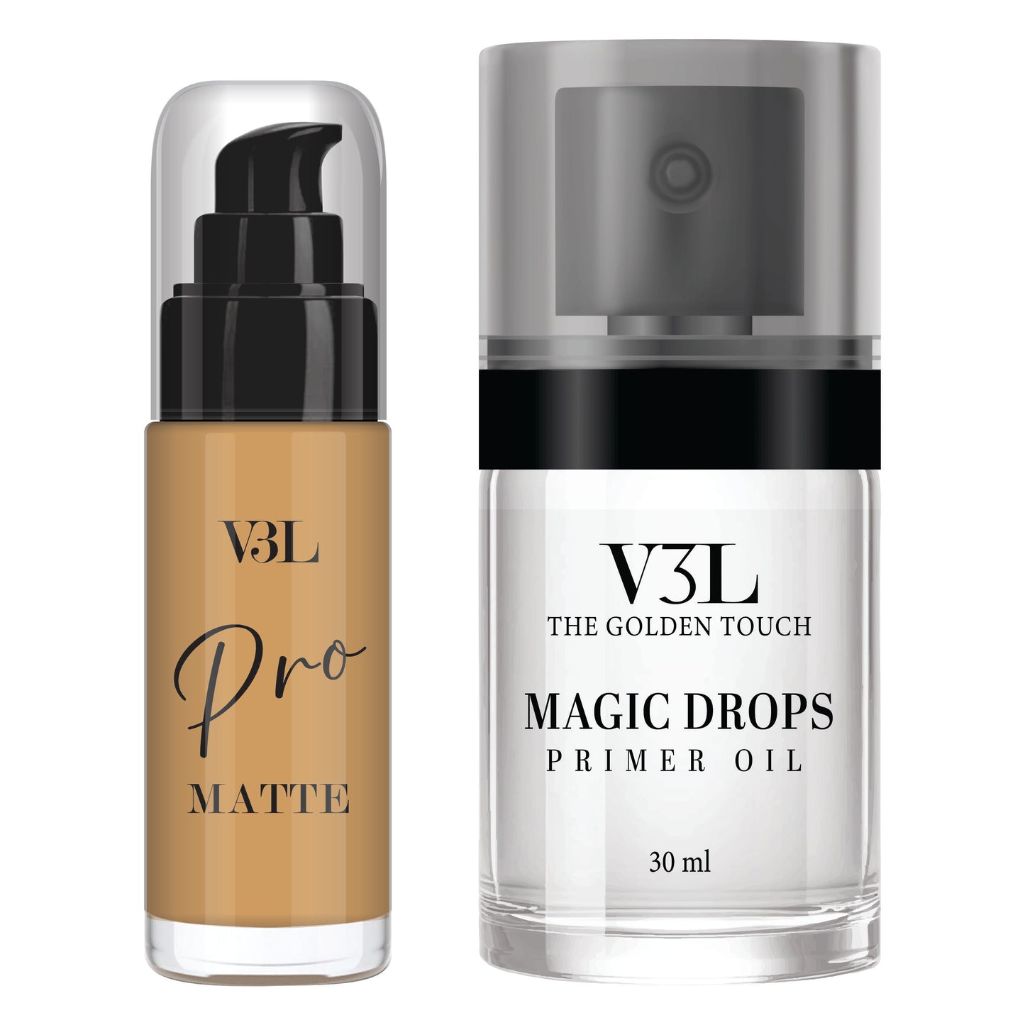 Flawless Finish combo- Pro Matte Foundation (pick your shade) & Magic Drops Primer oil