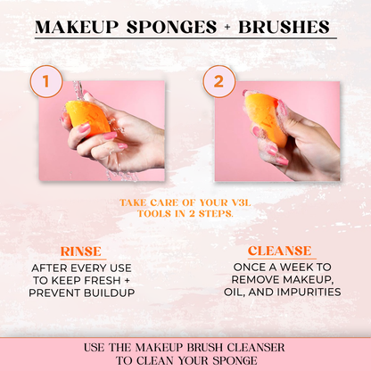 Perfect Powder Duo- Spotless Puff chocolate & Miracle Orange Beauty blender
