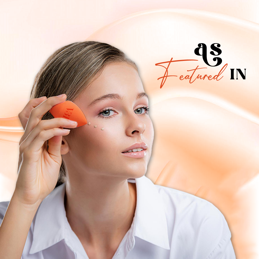 Perfect Powder Duo- Spotless Puff chocolate & Miracle Orange Beauty blender
