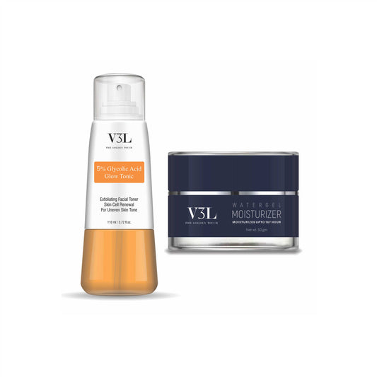 Glow & Hydrate Duo- Water Gel Moisturizer + 5% GLYCOLIC ACID GLOW TONER
