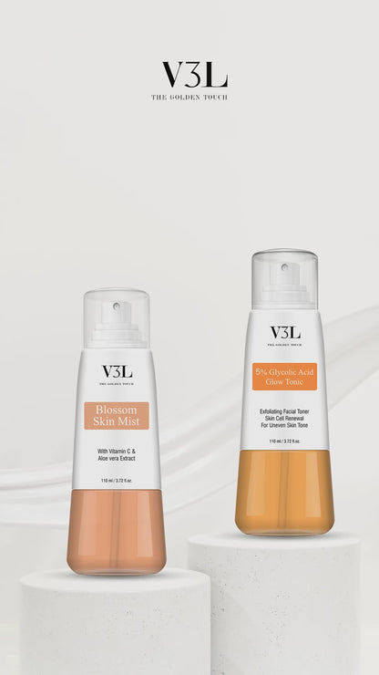 5% Glycolic acid Glow tonic & Blossom Skin Mist (110 ml each)