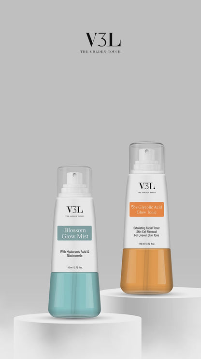 5% Glycolic acid Glow Tonic & Blossom Glow Mist (110 ml each)